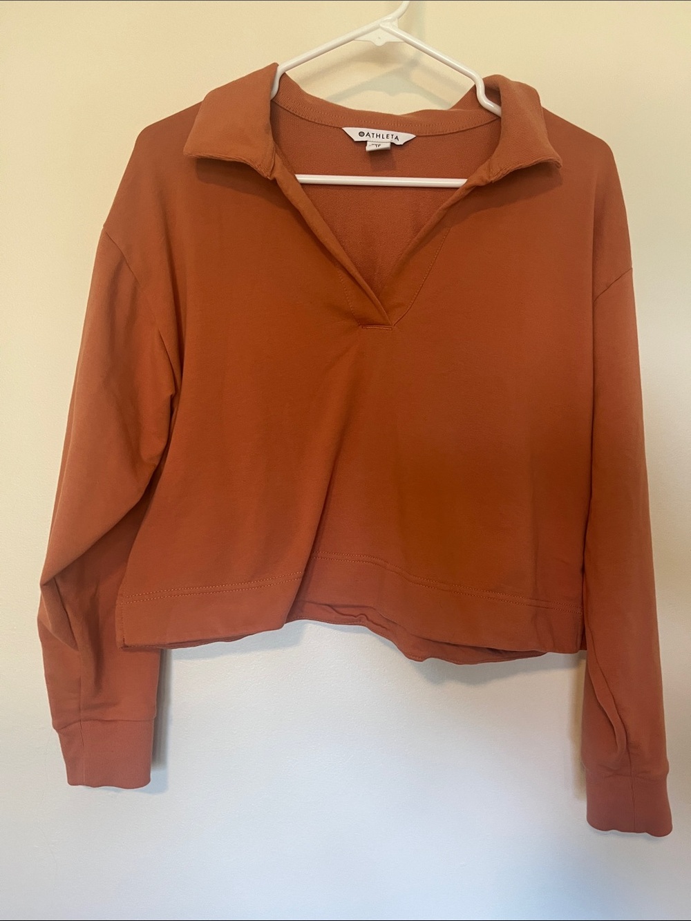Athleta Women's cropped Collared Pullover Top